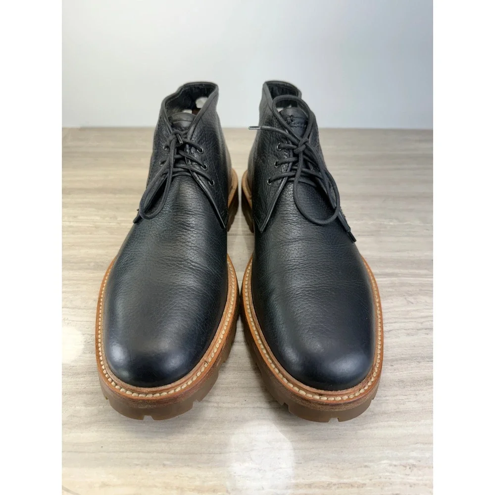 Aquatalia Jeffrey Waterproof Pebbled Leather Chukka Boots Luxury Italy Men 8.5